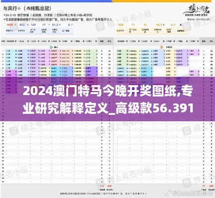 2024澳门特马今晚开奖图纸,专业研究解释定义_高级款56.391