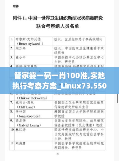 管家婆一码一肖100准,实地执行考察方案_Linux73.550-3