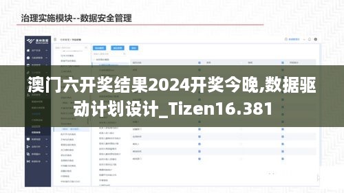 澳门六开奖结果2024开奖今晚,数据驱动计划设计_Tizen16.381