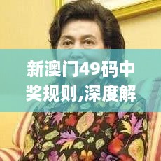 新澳门49码中奖规则,深度解答解释定义_动态版37.849