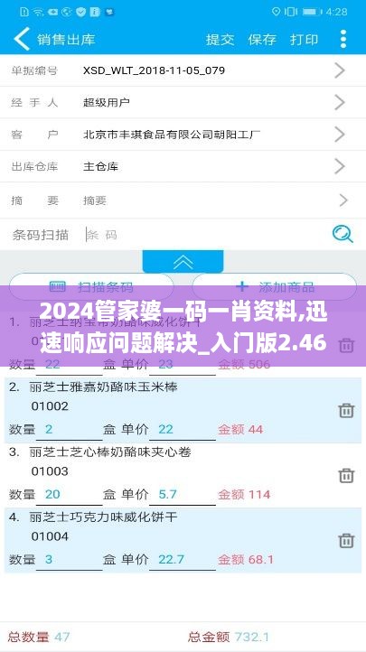 2024管家婆一码一肖资料,迅速响应问题解决_入门版2.462