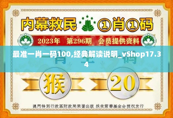 最准一肖一码100,经典解读说明_vShop17.34