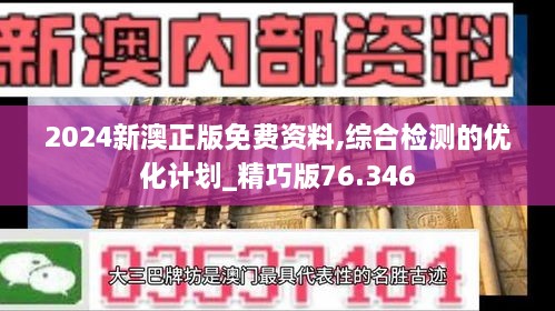 2024新澳正版免费资料,综合检测的优化计划_精巧版76.346