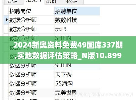 2024新奥资料免费49图库337期,实地数据评估策略_N版10.899-8