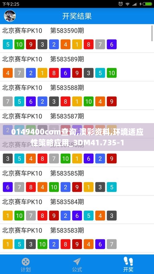 0149400cσm查询,澳彩资料,环境适应性策略应用_3DM41.735-1