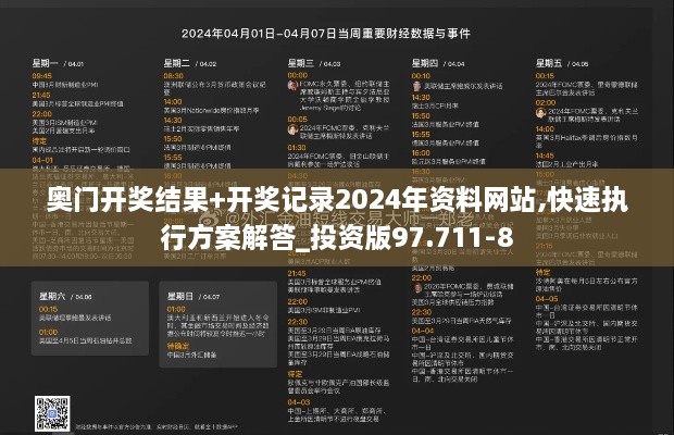 奥门开奖结果+开奖记录2024年资料网站,快速执行方案解答_投资版97.711-8