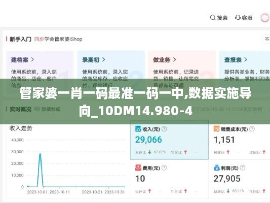 管家婆一肖一码最准一码一中,数据实施导向_10DM14.980-4