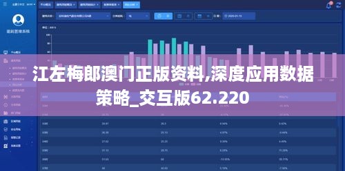 江左梅郎澳门正版资料,深度应用数据策略_交互版62.220