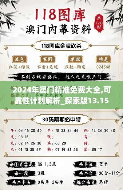 2024年澳门精准免费大全,可靠性计划解析_探索版13.158