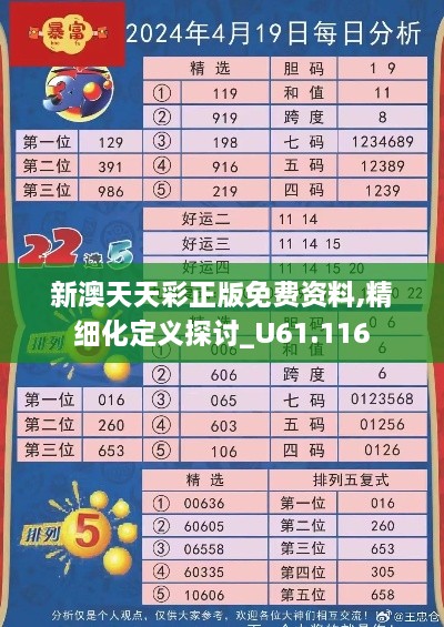 新澳天天彩正版免费资料,精细化定义探讨_U61.116