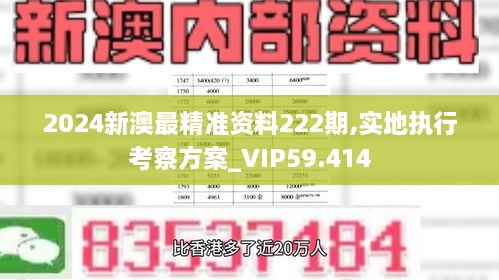 2024新澳最精准资料222期,实地执行考察方案_VIP59.414