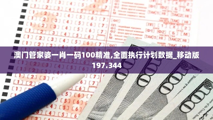 澳门管家婆一肖一码100精准,全面执行计划数据_移动版197.344