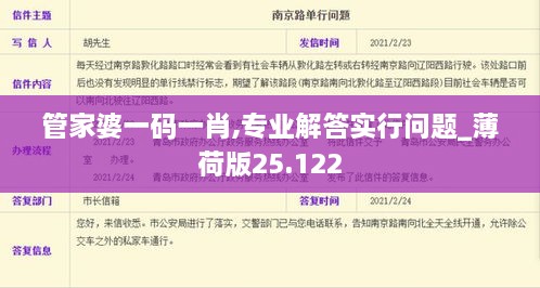 管家婆一码一肖,专业解答实行问题_薄荷版25.122