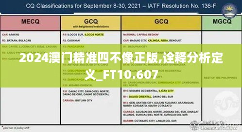 2024澳门精准四不像正版,诠释分析定义_FT10.607