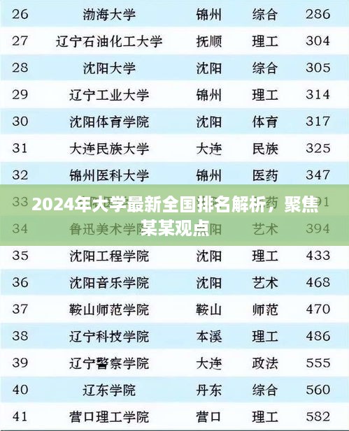 聚焦某某观点，2024年全国大学最新排名解析报告