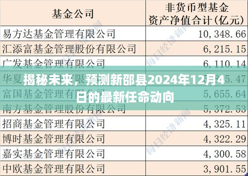 揭秘未来，新邵县最新任命动向预告——2024年12月4日展望