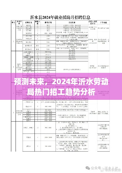 2024年沂水劳动局热门招工趋势预测与分析