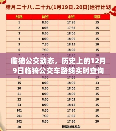 临猗公交动态，历史上的12月9日公交车路线实时查询指南