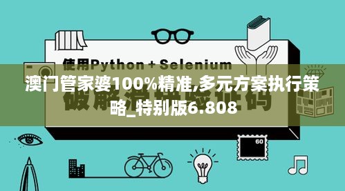 澳门管家婆100%精准,多元方案执行策略_特别版6.808