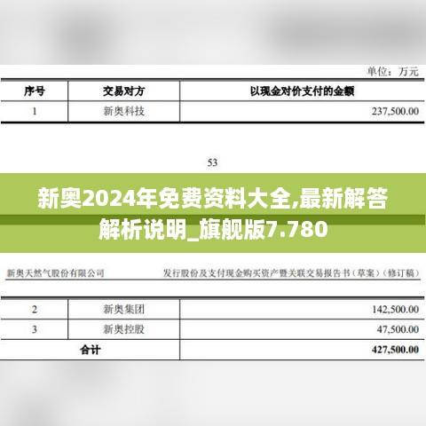 新奥2024年免费资料大全,最新解答解析说明_旗舰版7.780