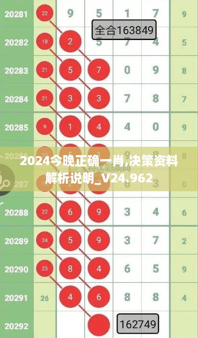 2024今晚正确一肖,决策资料解析说明_V24.962