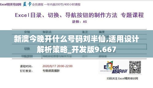 新澳今晚开什么号码刘半仙,适用设计解析策略_开发版9.667