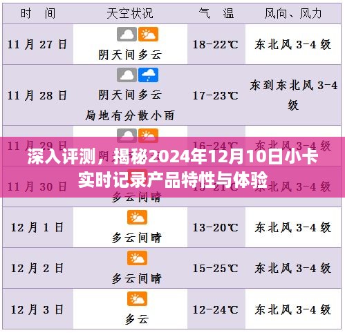 深入评测，揭秘小卡实时记录产品特性与体验，带你了解2024年12月10日全新体验之旅