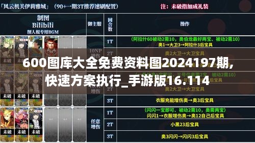 600图库大全免费资料图2024197期,快速方案执行_手游版16.114