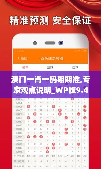 澳门一肖一码期期准,专家观点说明_WP版9.442