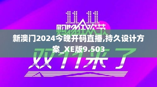 新澳门2024今晚开码直播,持久设计方案_XE版9.503