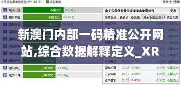 新澳门内部一码精准公开网站,综合数据解释定义_XR8.249