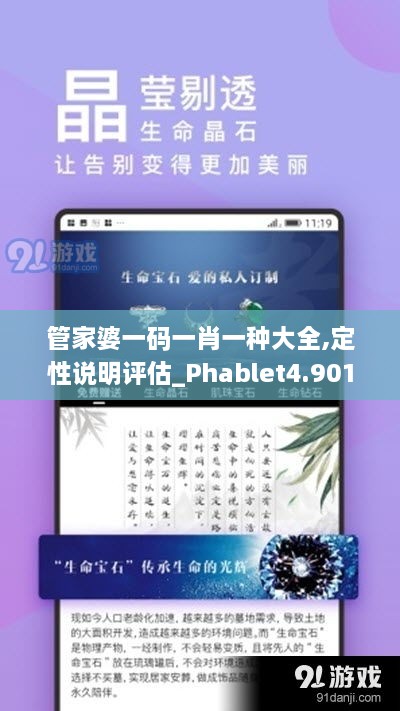 管家婆一码一肖一种大全,定性说明评估_Phablet4.901