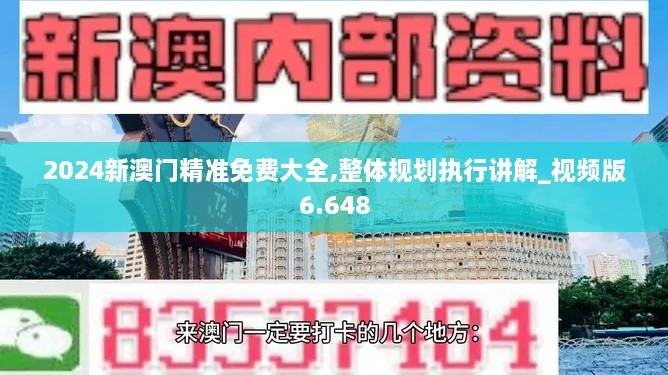 2024新澳门精准免费大全,整体规划执行讲解_视频版6.648