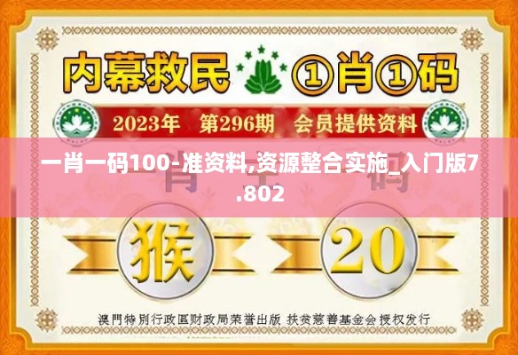 一肖一码100-准资料,资源整合实施_入门版7.802