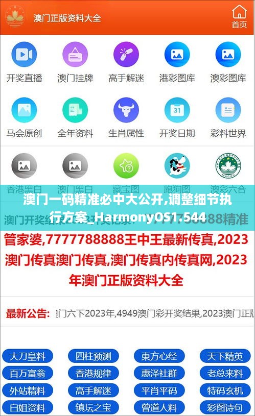 澳门一码精准必中大公开,调整细节执行方案_HarmonyOS1.544