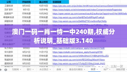 澳门一码一肖一恃一中240期,权威分析说明_基础版3.140