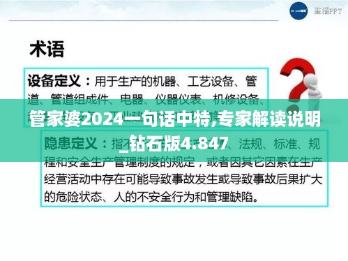 管家婆2024一句话中特,专家解读说明_钻石版4.847