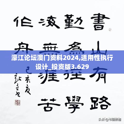 濠江论坛澳门资料2024,适用性执行设计_投资版3.629