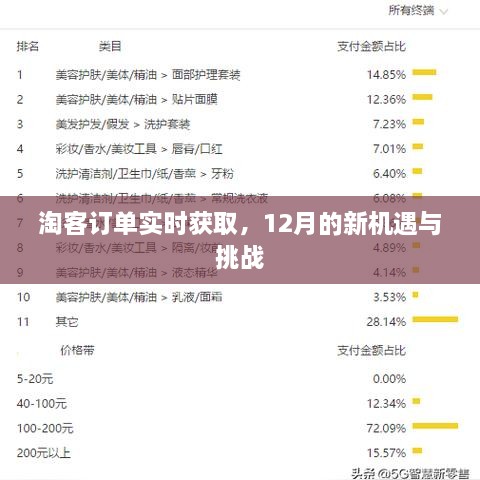 淘客订单实时获取，新机遇与挑战下的探索之路（12月版）