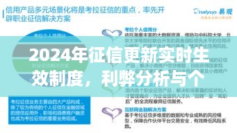 征信更新实时生效制度，利弊分析与个人观点（2024年展望）