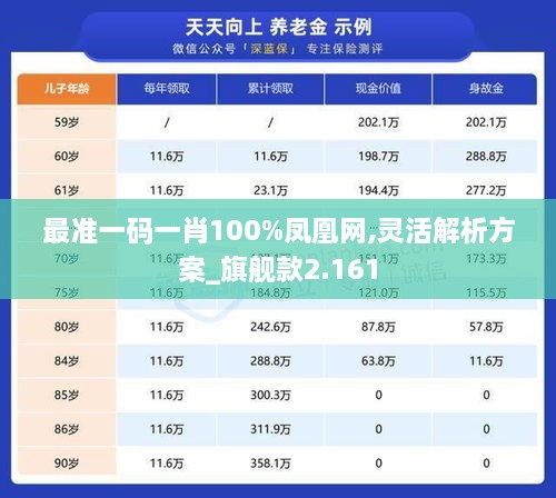 最准一码一肖100%凤凰网,灵活解析方案_旗舰款2.161