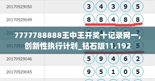 7777788888王中王开奖十记录网一,创新性执行计划_钻石版11.192