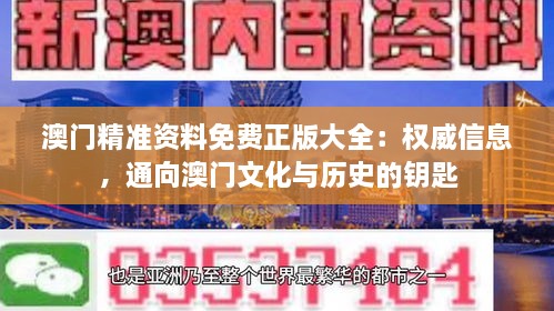 澳门精准资料免费正版大全：权威信息，通向澳门文化与历史的钥匙