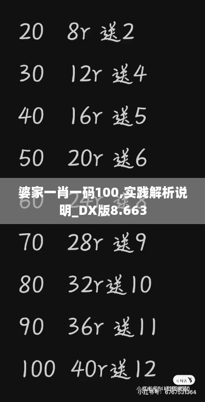 婆家一肖一码100,实践解析说明_DX版8.663