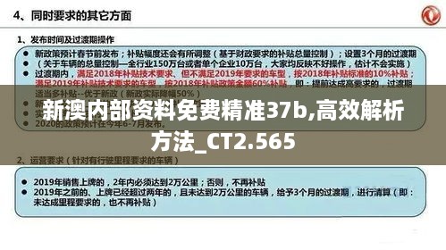 新澳内部资料免费精准37b,高效解析方法_CT2.565