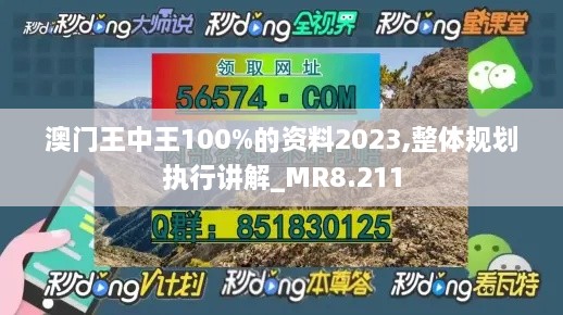 澳门王中王100%的资料2023,整体规划执行讲解_MR8.211