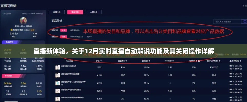 直播新体验，实时直播自动解说功能详解及关闭操作指南