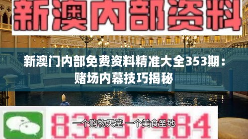 新澳门内部免费资料精准大全353期：赌场内幕技巧揭秘