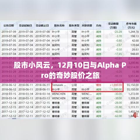 股市小风云，Alpha Pro股价的奇妙之旅（12月10日特辑）