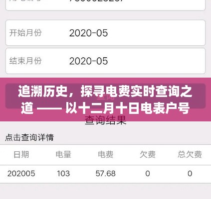 追溯历史，探寻电费实时查询路径，以某月电表户号查询为例